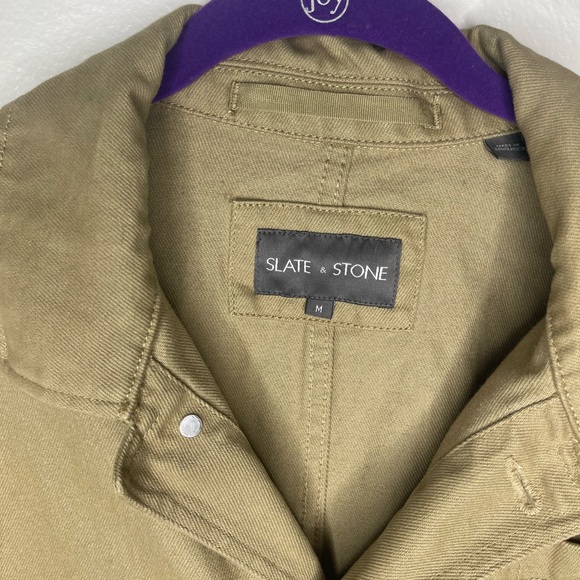 Slate and Stone Beige 100% Cotton Jacket Size Medium - Picture 8 of 9